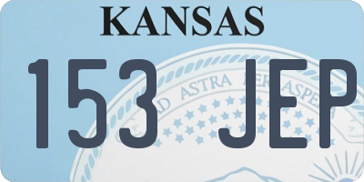 KS license plate 153JEP