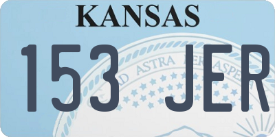 KS license plate 153JER