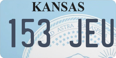 KS license plate 153JEU