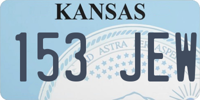 KS license plate 153JEW