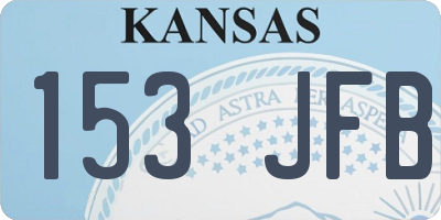 KS license plate 153JFB