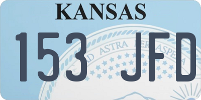 KS license plate 153JFD