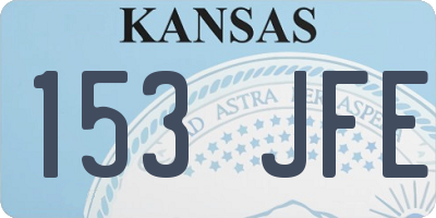 KS license plate 153JFE