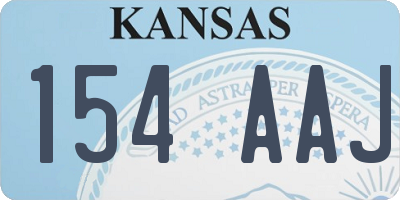 KS license plate 154AAJ