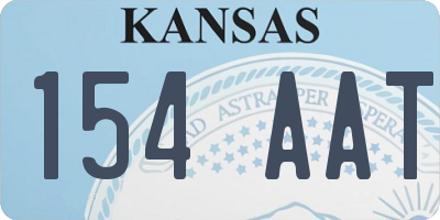 KS license plate 154AAT