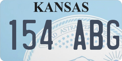 KS license plate 154ABG