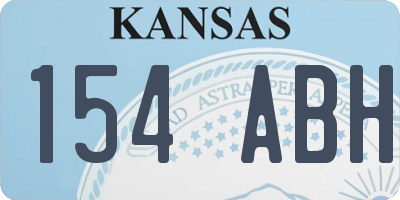 KS license plate 154ABH