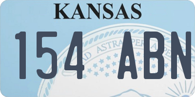 KS license plate 154ABN