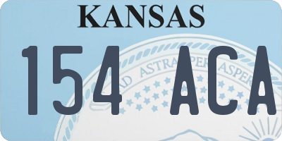 KS license plate 154ACA