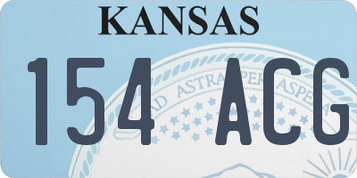 KS license plate 154ACG