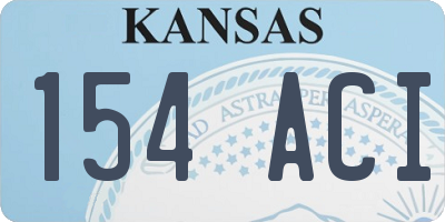 KS license plate 154ACI