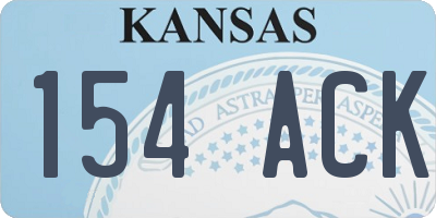 KS license plate 154ACK
