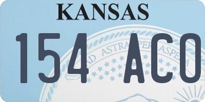 KS license plate 154ACO