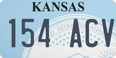 KS license plate 154ACV