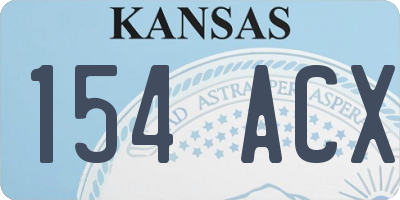 KS license plate 154ACX