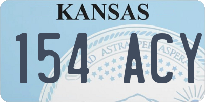 KS license plate 154ACY