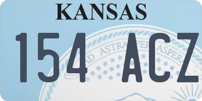 KS license plate 154ACZ