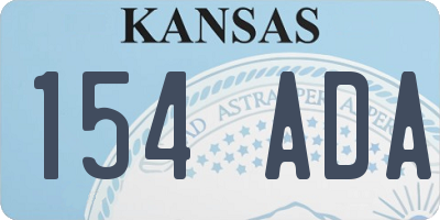 KS license plate 154ADA