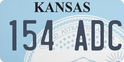 KS license plate 154ADC