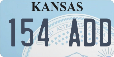 KS license plate 154ADD