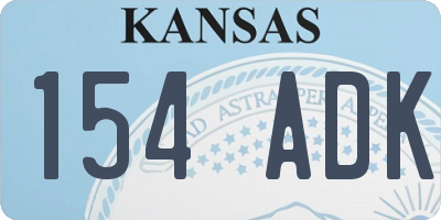 KS license plate 154ADK