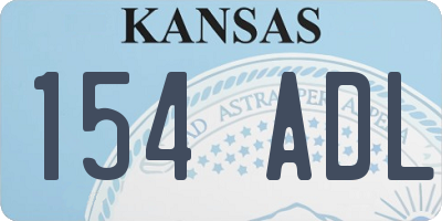 KS license plate 154ADL