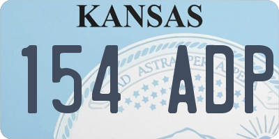 KS license plate 154ADP