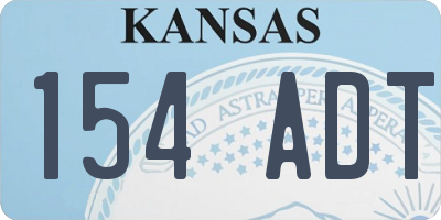 KS license plate 154ADT