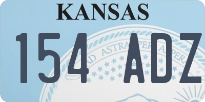 KS license plate 154ADZ