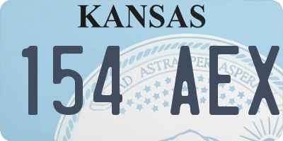 KS license plate 154AEX
