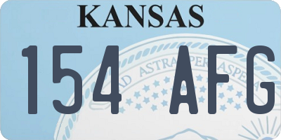 KS license plate 154AFG