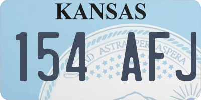KS license plate 154AFJ