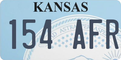 KS license plate 154AFR