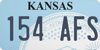 KS license plate 154AFS
