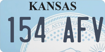 KS license plate 154AFV