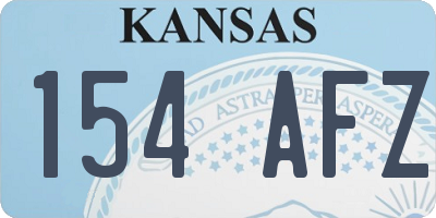 KS license plate 154AFZ