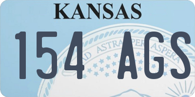 KS license plate 154AGS