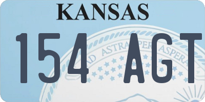 KS license plate 154AGT