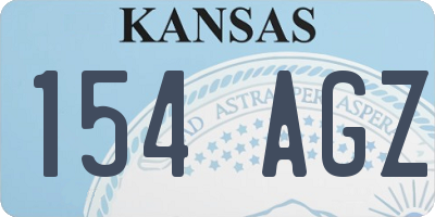 KS license plate 154AGZ