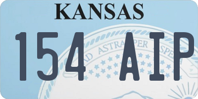 KS license plate 154AIP