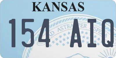 KS license plate 154AIQ