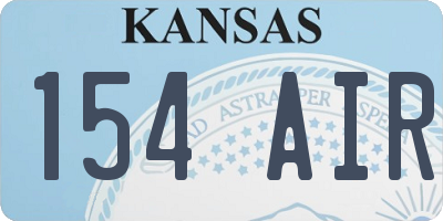 KS license plate 154AIR