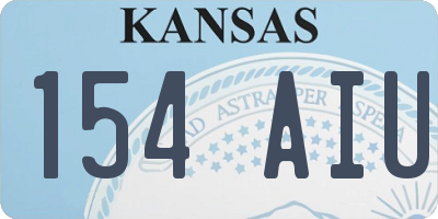 KS license plate 154AIU