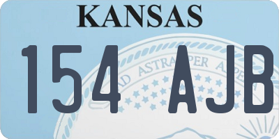 KS license plate 154AJB