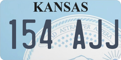 KS license plate 154AJJ