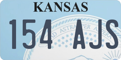 KS license plate 154AJS
