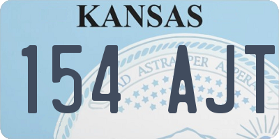KS license plate 154AJT