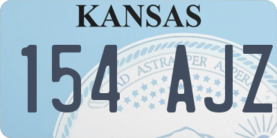 KS license plate 154AJZ
