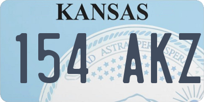 KS license plate 154AKZ