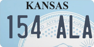 KS license plate 154ALA